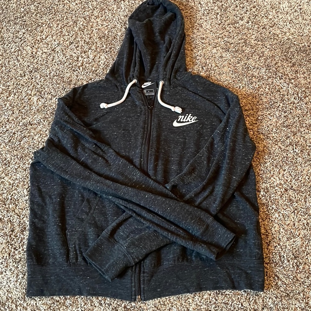 Vintage black/grey Nike zip up!